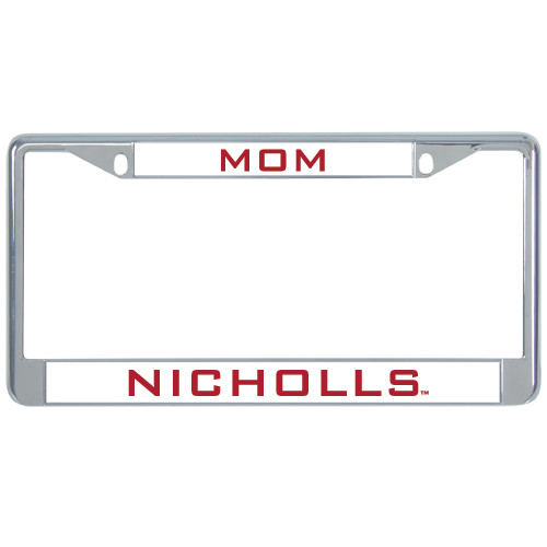  Mom Metal License Plate Frame in Chrome - Mom