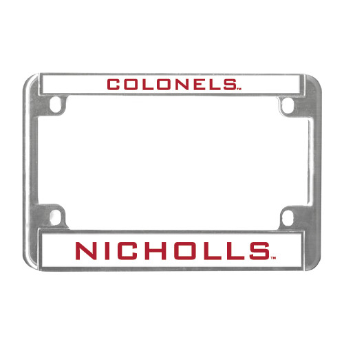  Metal Motorcycle License Plate Frame in Chrome - Mascot