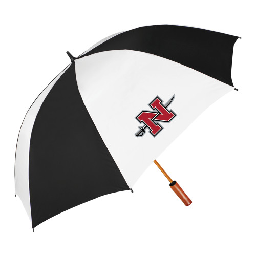  64 Inch Black/White Umbrella - Official Logo