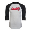 Thumbnail image for  White/Black Raglan Baseball T Shirt