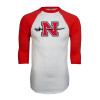 Thumbnail image for  White/Red Raglan Baseball T Shirt