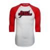 Thumbnail image for  White/Red Raglan Baseball T Shirt
