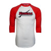 Thumbnail image for  White/Red Raglan Baseball T Shirt