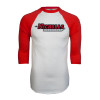 Thumbnail image for  White/Red Raglan Baseball T Shirt