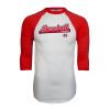 Thumbnail image for  White/Red Raglan Baseball T Shirt