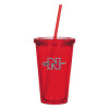 Thumbnail image for  Madison Double Wall Red Tumbler w/Straw 16oz