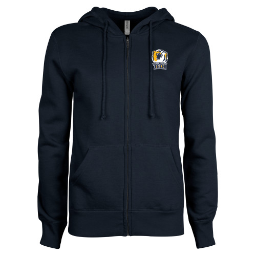 NYIT ENZA Womens Navy Fleece Full Zip Hoodie