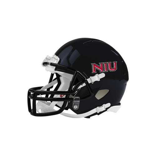  Riddell Replica Black Mini Helmet - NIU - Primary Wordmark