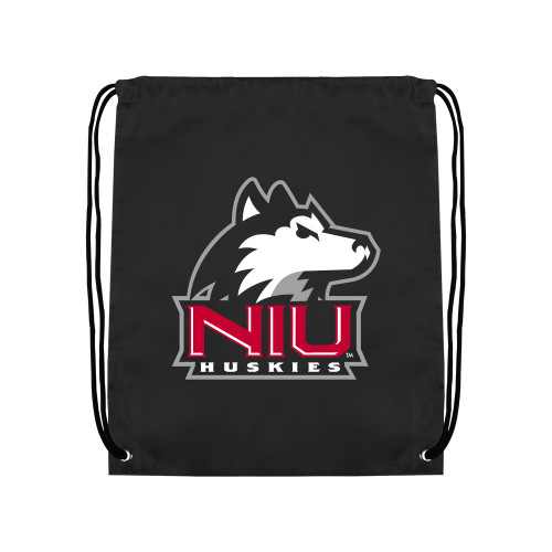  Black Drawstring Backpack - NIU Huskies - Primary Mark