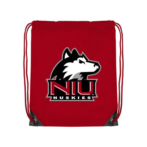  Red Drawstring Backpack - NIU Huskies - Primary Mark