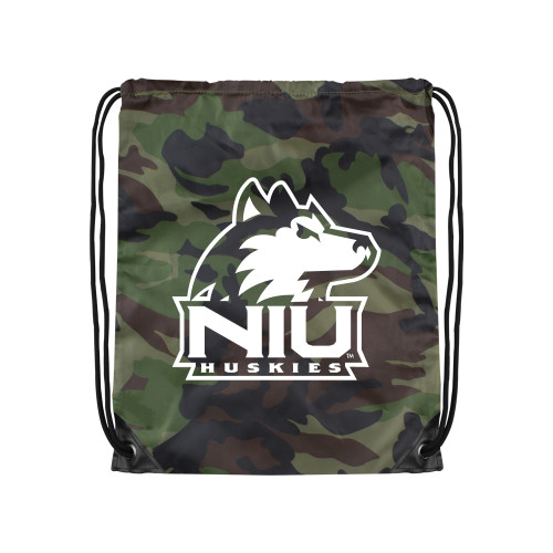  Camo Drawstring Backpack - NIU Huskies - Primary Mark