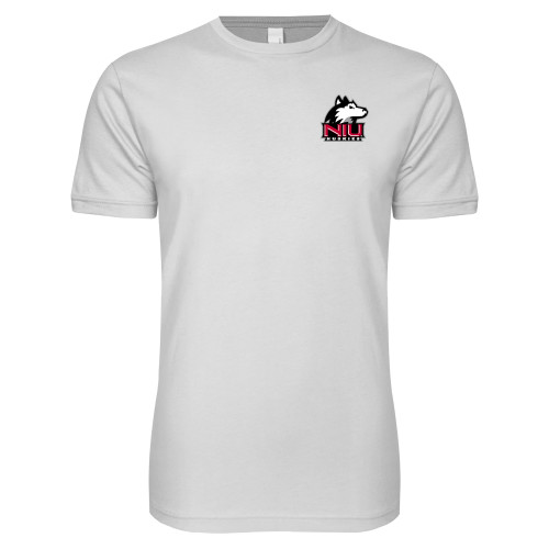  Next Level White SoftStyle T Shirt - NIU Huskies - Primary Mark