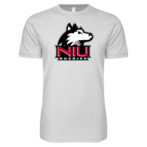  Next Level White SoftStyle T Shirt - NIU Huskies - Primary Mark