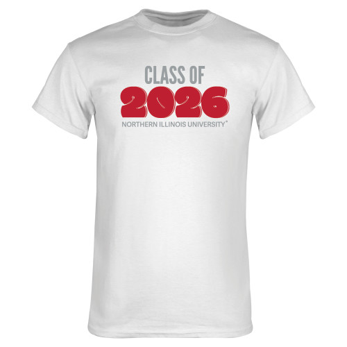  White T Shirt - Northern Illinois University- CLASS OF 2026