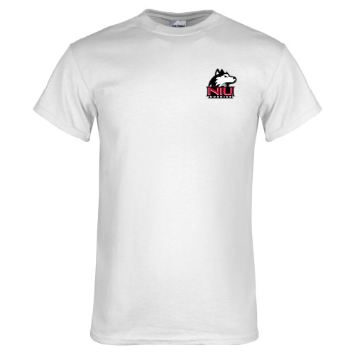  White T Shirt - NIU Huskies - Primary Mark