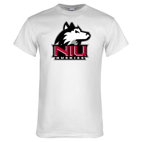  White T Shirt - NIU Huskies - Primary Mark