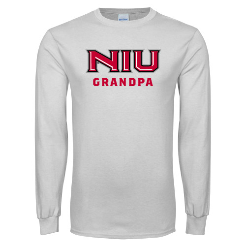  White Long Sleeve T Shirt - NIU - Grandpa