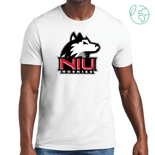  Allmade White Organic Cotton Tee - NIU Huskies - Primary Mark