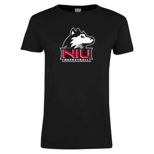  Womens Black Short Sleeve Tee - NIU Huskie - Basketball