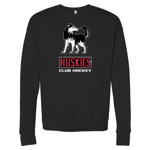  Bella + Canvas Black Fleece Crew - NIU Huskies Club Hockey