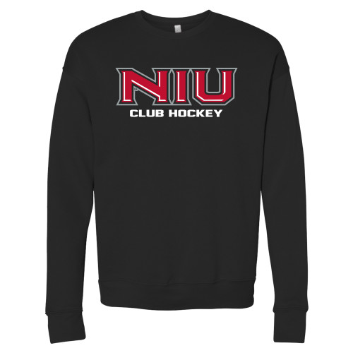  Bella + Canvas Black Fleece Crew - NIU Club Hockey