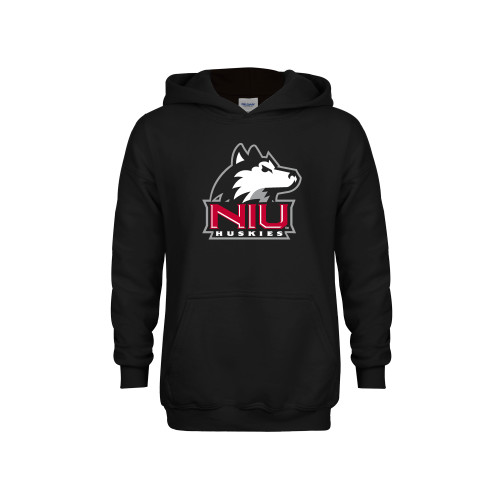  Youth Black Fleece Hoodie - NIU Huskies - Primary Mark