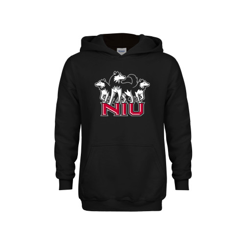  Youth Black Fleece Hoodie - NIU w Huskies