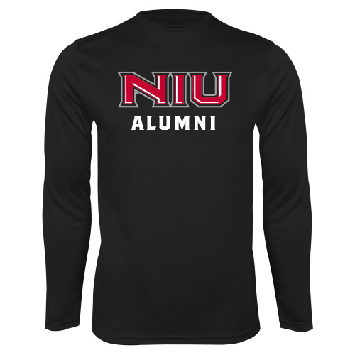  Black Performance Long Sleeve Shirt - NIU - Alumni