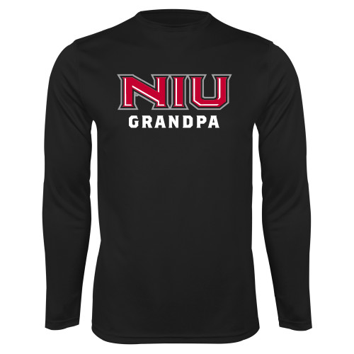  Black Performance Long Sleeve Shirt - NIU - Grandpa