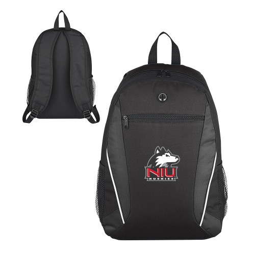  Homerun Black Computer Backpack - NIU Huskies - Primary Mark