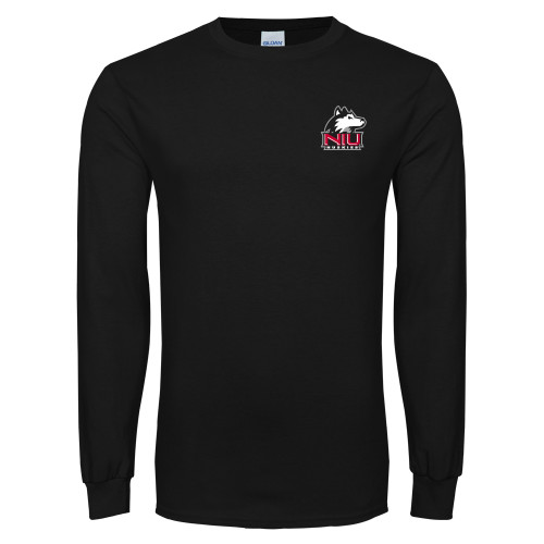  Black Long Sleeve T Shirt - NIU Huskies - Primary Mark