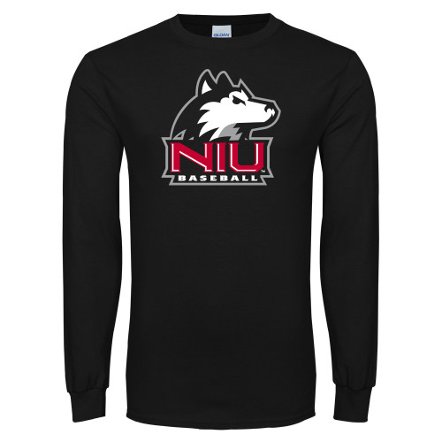  Black Long Sleeve T Shirt - NIU Huskie - Baseball