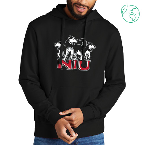  Allmade Black Organic French Terry Pullover Hoodie - NIU Huskies - Primary Mark