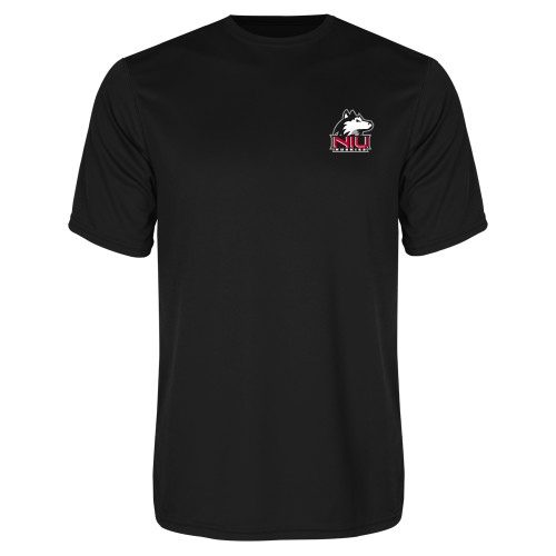  Black Performance Tee - NIU Huskies - Primary Mark