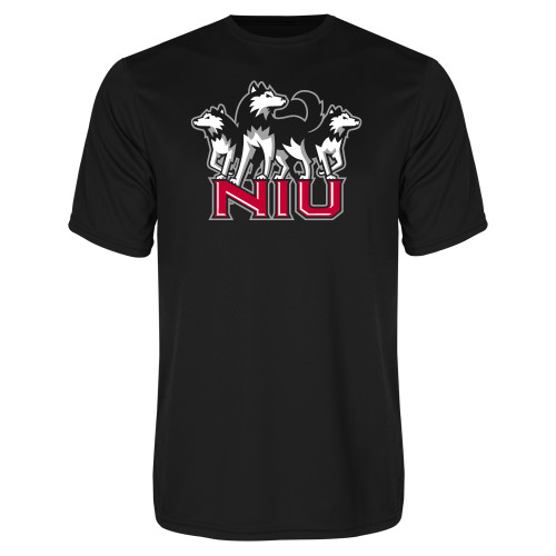  Black Performance Tee - NIU w Huskies