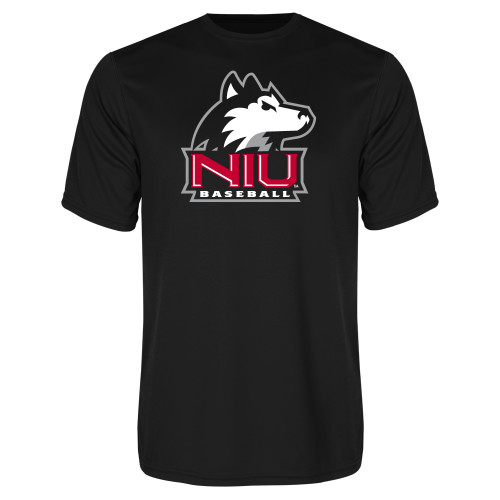  Black Performance Tee - NIU Huskie - Baseball