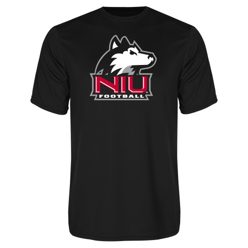  Black Performance Tee - NIU Huskie - Football