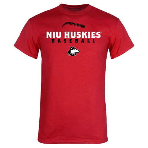  Red T Shirt - NIU Huskies Baseball Seams