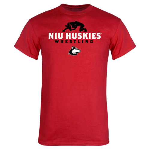  Red T Shirt - NIU Huskies Wrestlers