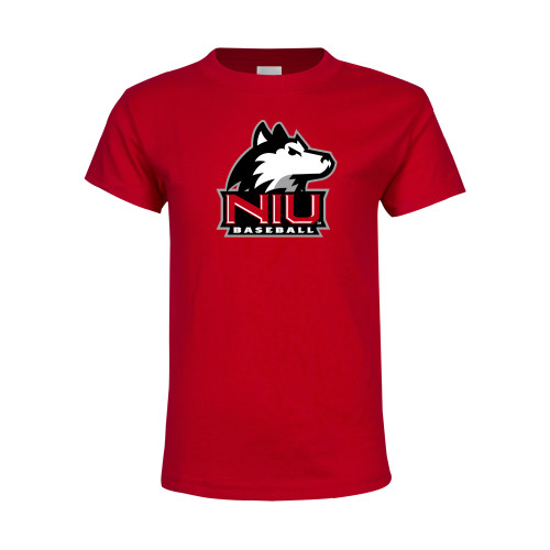  Youth Red T Shirt - NIU Huskie - Baseball