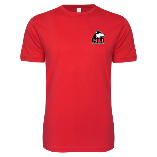  Next Level Red Softstyle T Shirt - NIU Huskies - Primary Mark