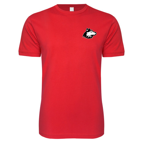  Next Level Red Softstyle T Shirt - NIU Huskie Head