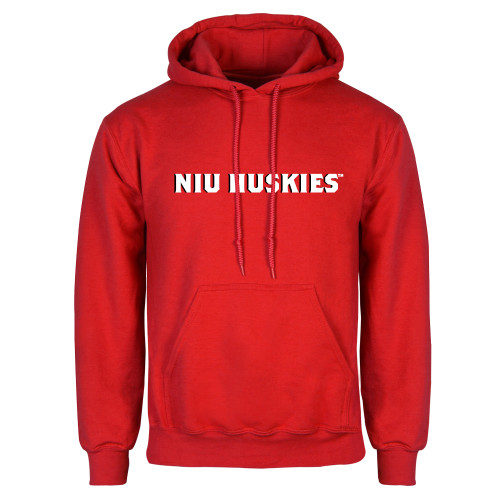  Red Fleece Hoodie - NIU Huskies - Block Wordmark