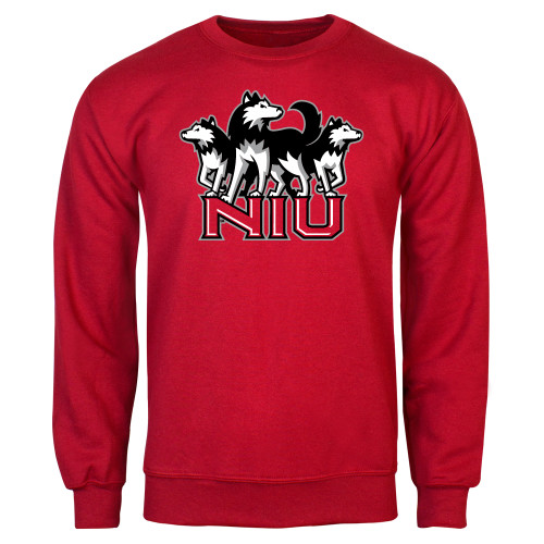  Red Fleece Crew - NIU w Huskies