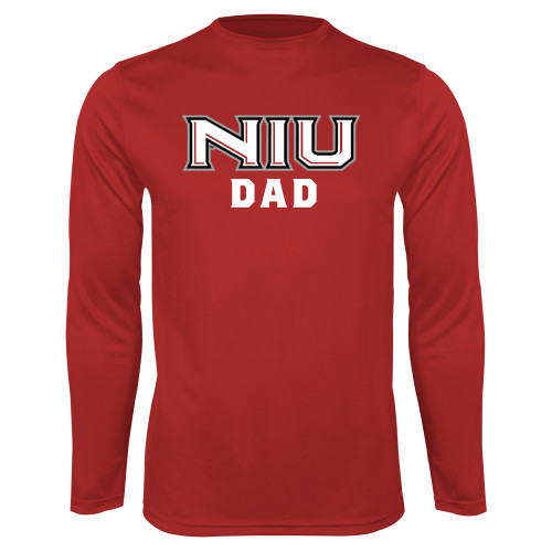  Red Performance Long Sleeve Shirt - NIU - Dad