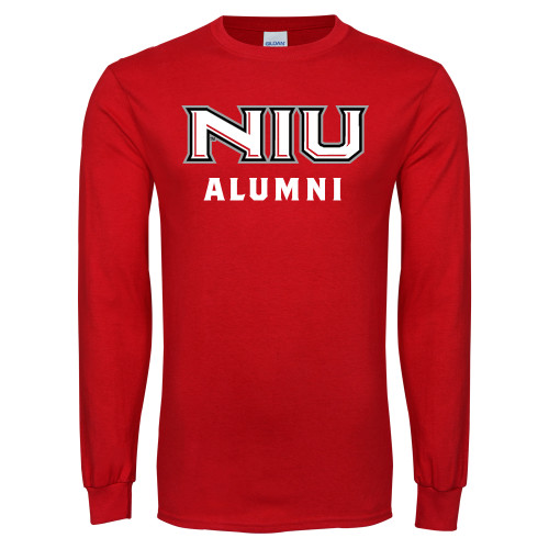  Red Long Sleeve T Shirt - NIU - Alumni