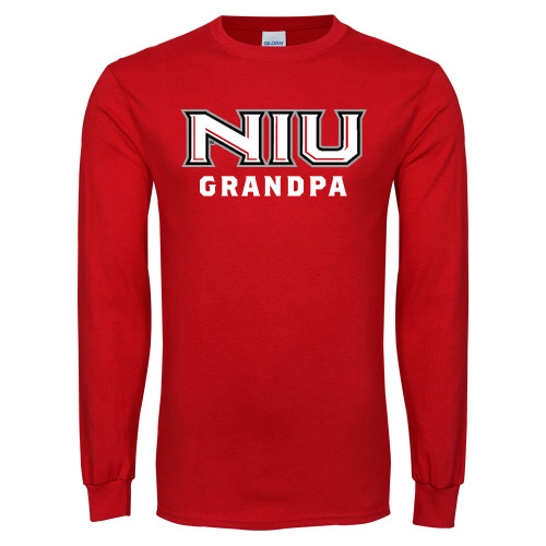  Red Long Sleeve T Shirt - NIU - Grandpa