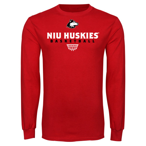  Red Long Sleeve T Shirt - NIU Huskies Basketball Sharp Net