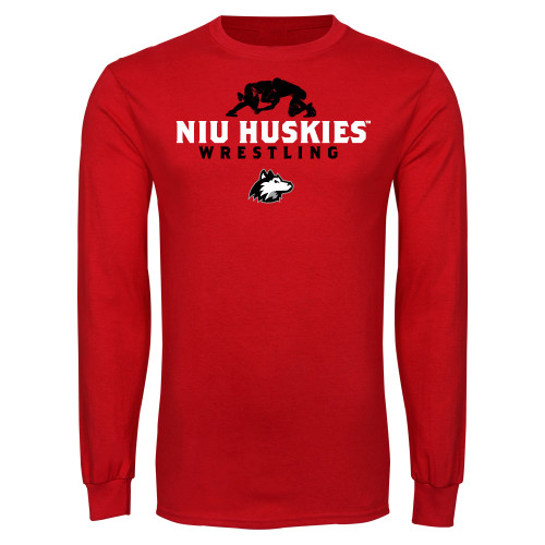  Red Long Sleeve T Shirt - NIU Huskies Wrestlers