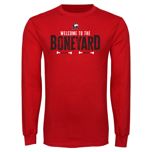  Red Long Sleeve T Shirt - Welcome to the Boneyard